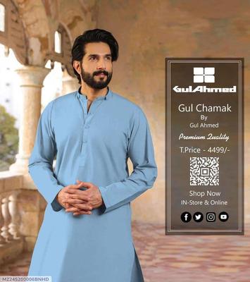 Men’s Unstitched Silk Plain Suit