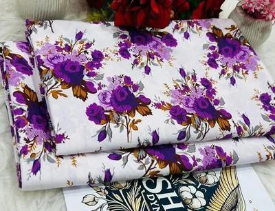 2 Pcs Women's Unstitched Printed Suit