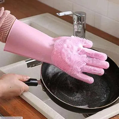 Automatic Silicone Dish Washing Gloves – Effortless Cleaning