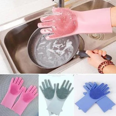 Automatic Silicone Dish Washing Gloves – Effortless Cleaning