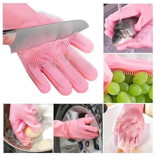 Automatic Silicone Dish Washing Gloves – Effortless Cleaning