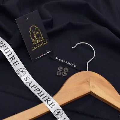 Sapphire Men’s Unstitched Wash & Wear Plain Shalwar Kameez Suit – Premium Navy Blue Fabric