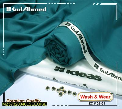 Men’s Unstitched Wash And Wear Plain Suit